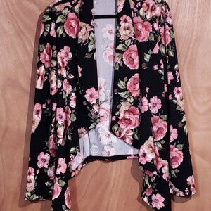 Waterfall Front Flowered Jacket (Unlined)